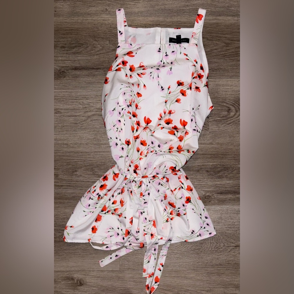 Banana Republic White Blouse with Floral Accents